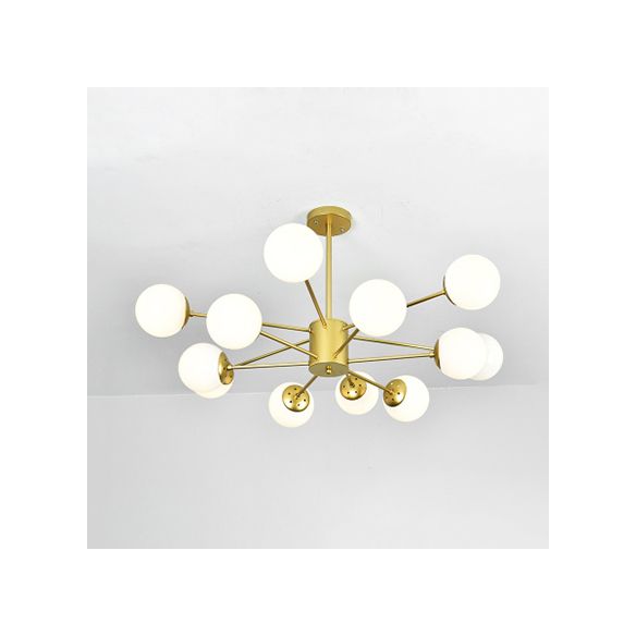 Gold Sputnik lampadario moderno 6/8/12 luci ambra/blu/bianco lampada sospesa per soggiorno per soggiorno