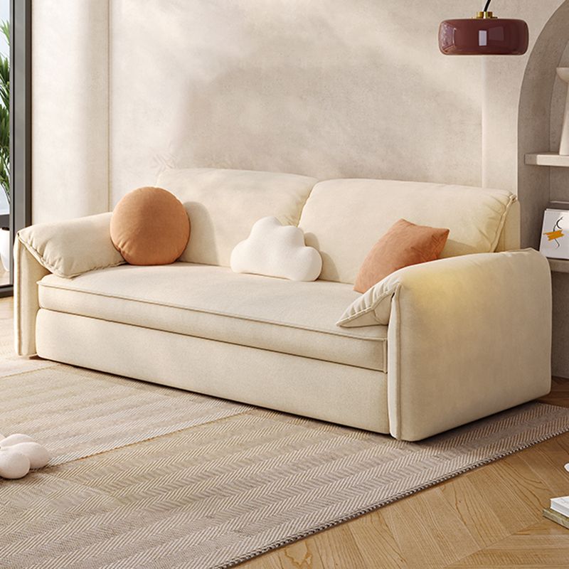 35" Wide Scandinavian Sleeper Sofa Futon Foldable White Sleeper Sofa