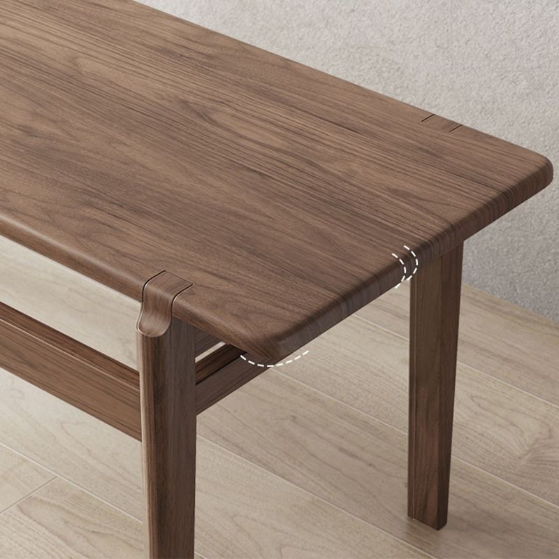 Rectangle Entryway Bench Modern Wooden Accent Bench in Solid Color