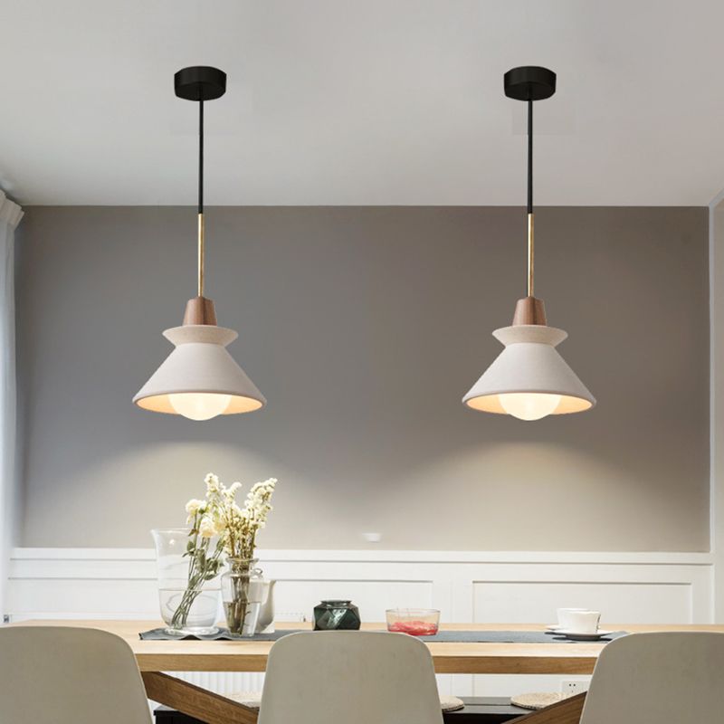 Nordic Simple Cement Single Head Chandelier Hardware Boom Wooden Lamp Holder for Bedroom Headboard