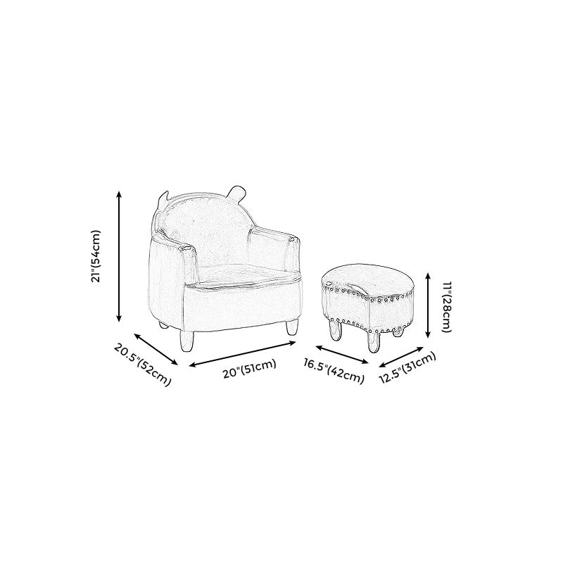 Basic Four Leg Arm Chair Arms Included Barrel Accent Chair, 20.47" W √ó 20.08" L √ó 20.47" H