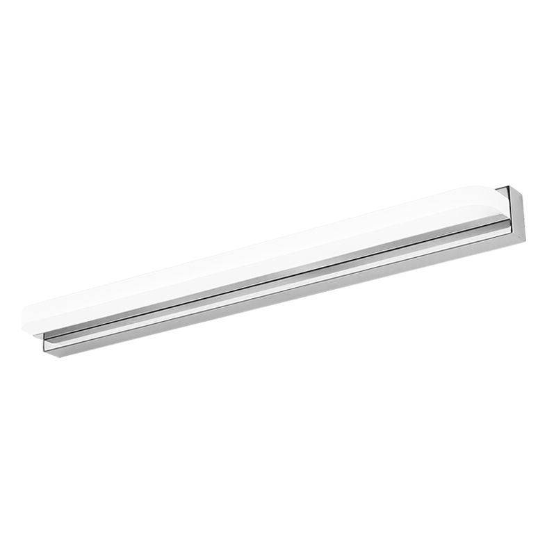 Silver LED Vanity Wall Light Fixtures Modern Mirror Front Light Metal Vanity Lights