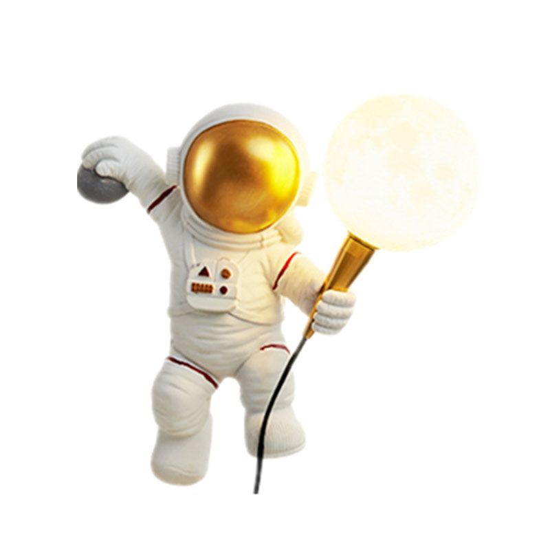 Astronaut Wandleuchten Beleuchtung Kinder Harz 1 Licht Schlafzimmer Wandleuchte mit Ballschatten
