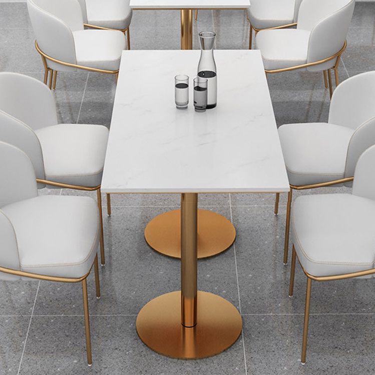 Silla de comedor escandinava de metal para comedor, silla sin brazos amortiguada con respaldo