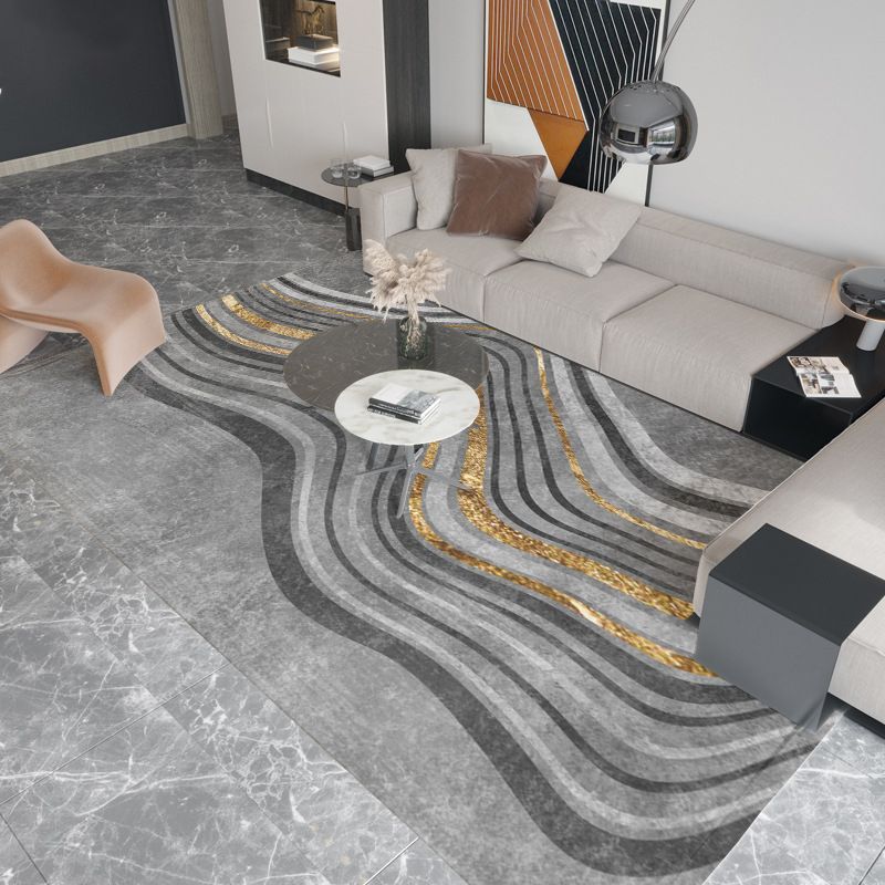 Hedendaags artistiek gedrukt tapijten Polyester binnen tapijt Non-slip achterstappert tapijt voor woonkamer
