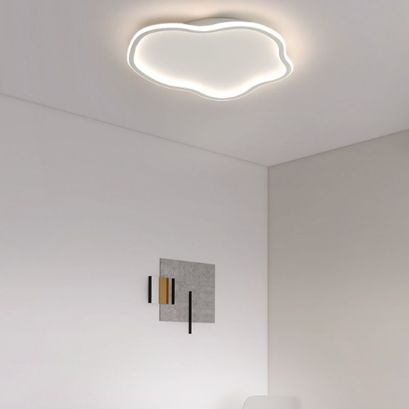 Minimalism Ceiling Light Wave Flush Mount with Metal for Bedroom