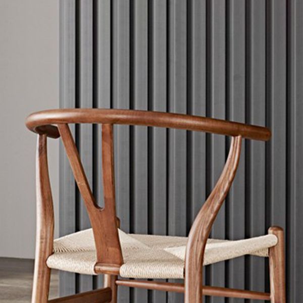 Sillas de comedor con brazo de estilo tradicional Sillones de comedor de madera de Wishbone de fresno