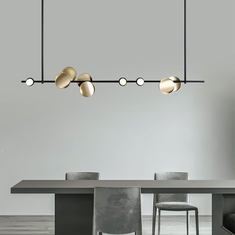 Postmodern Style LED Island Lamp Metal Dining Room Suspension Light Fixture