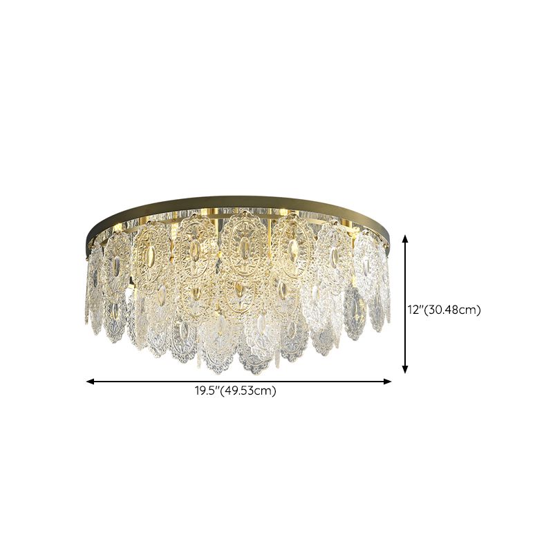 Contemporary Flush Mount Light Glass Shade Flush Mount Ceiling Light Fixture