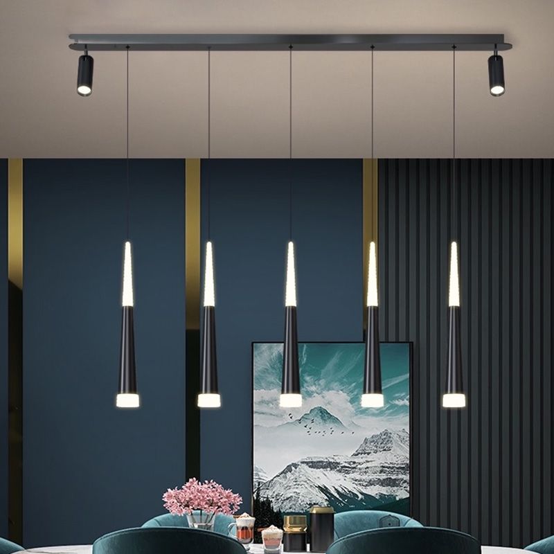 Cone Island Lighting Fixture Contemporary Style LED Metal Pendant Lighting Fixture