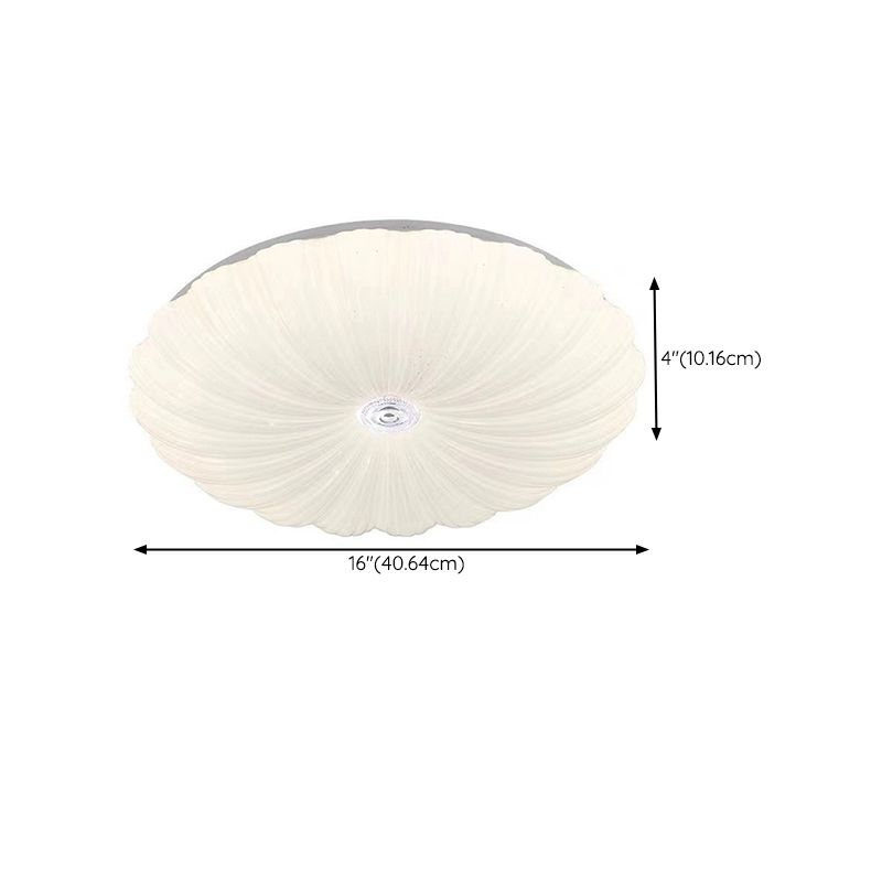 LED Ceiling Mount Light White Ceiling Light with Acrylic Shade for Living Room