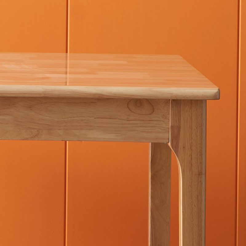 Dining Room Kitchen Table Rubberwood Solid Wood Square Dining Table