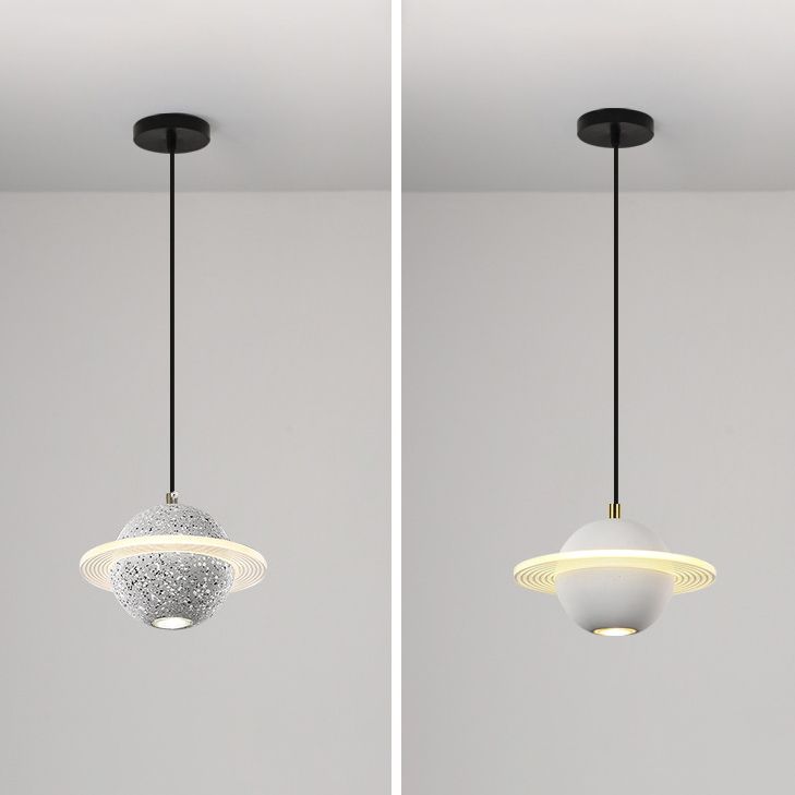 Éclairage à boule de ciment moderne Light Light 8W LED LED Single Head Drop Light pour la chambre