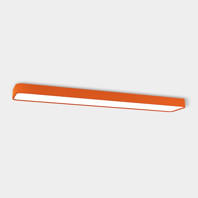 Rectangle Shape Ceiling Lamp Modern Aluminium 1 Light Flush Mount for Kindergarten
