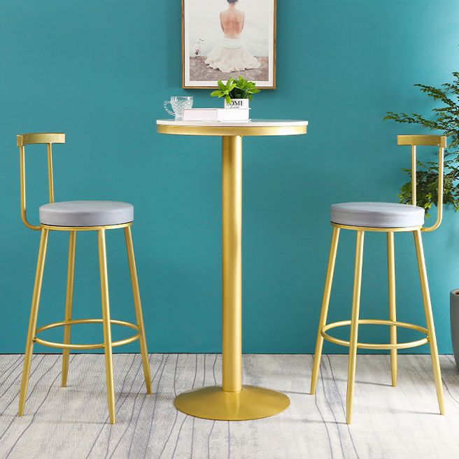 Glam Style Pub Table Round Bar Height Bar Table for Indoor Use
