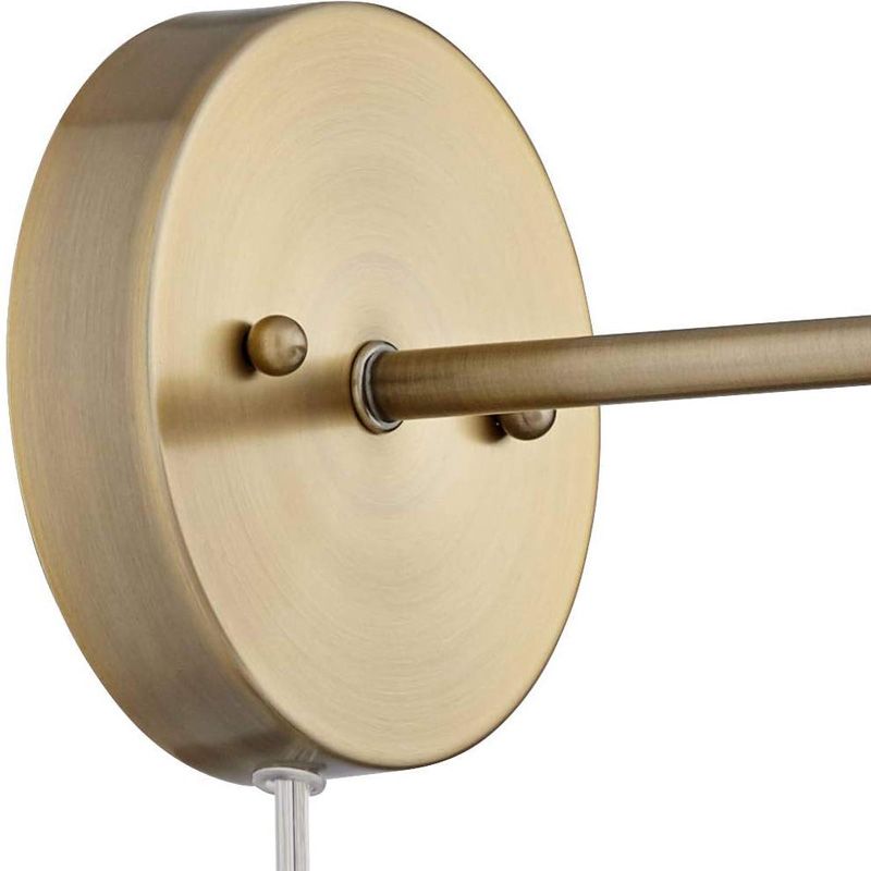 One Lampenwandlicht mit runden Schatten Metall Industrial Wohnzimmer Leuchte in Messing