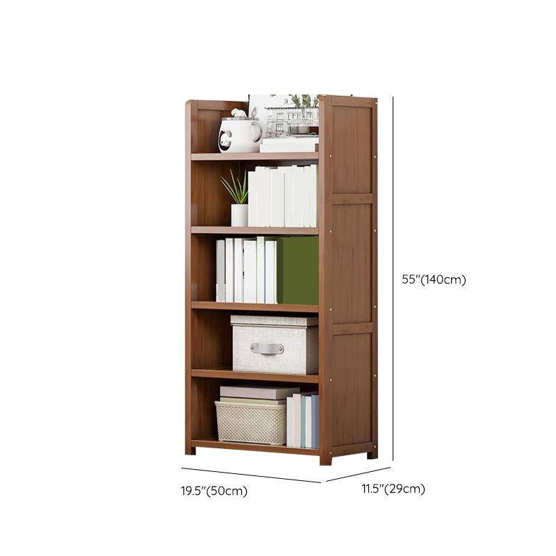 Contemporary Closed Back Bookcase Standard Engineered Wood Bookshelf