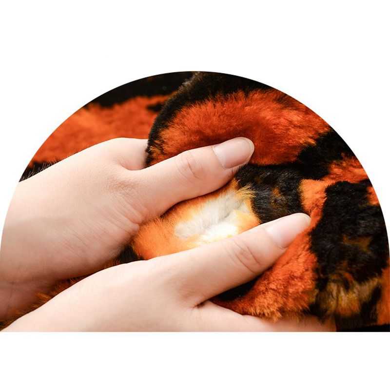 Tappeto casual del soggiorno arancione per pelle arancione tappeto di lana di lana antiscivolo tappeto per animali domestici