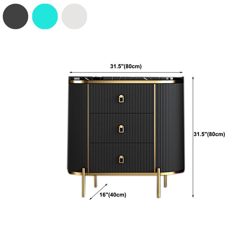 15.6-inch Width Glam Storage Chest Stone Dresser with 3/4 Drawers