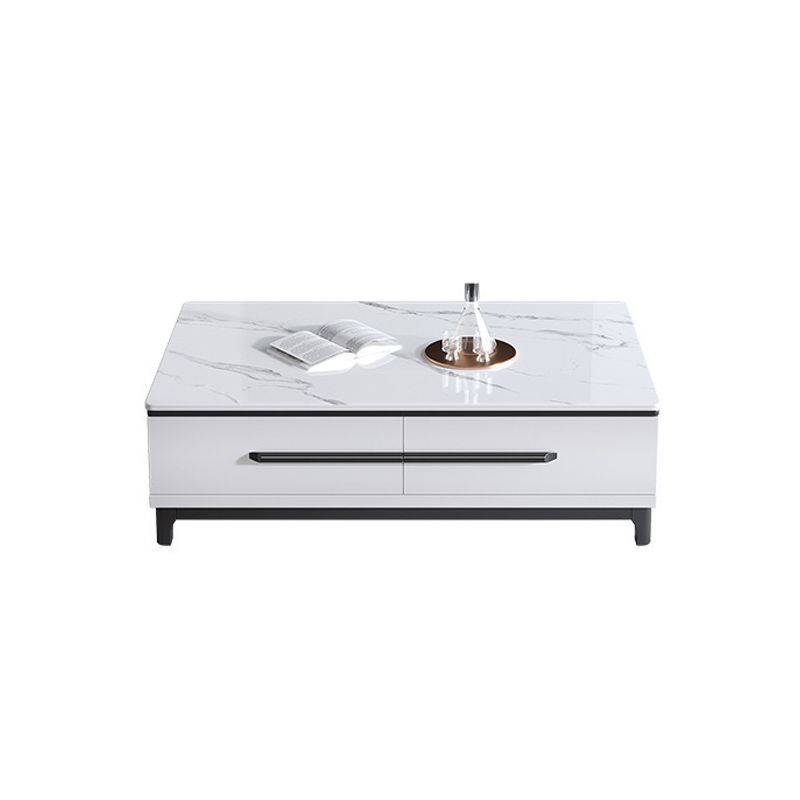 Contemporary Slate Coffee Table Single Rectangle Coffee Table with Storage