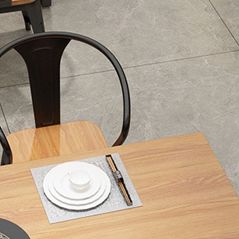 Industrial Dining Set 1/5 Pcs Solid Wood Top Dining Table and Armless Chairs