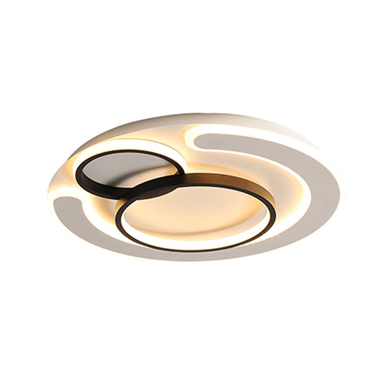 Plafonnier LED à anneau fin Simplicité Acrylique 3 têtes Plafonnier en LED intégrée