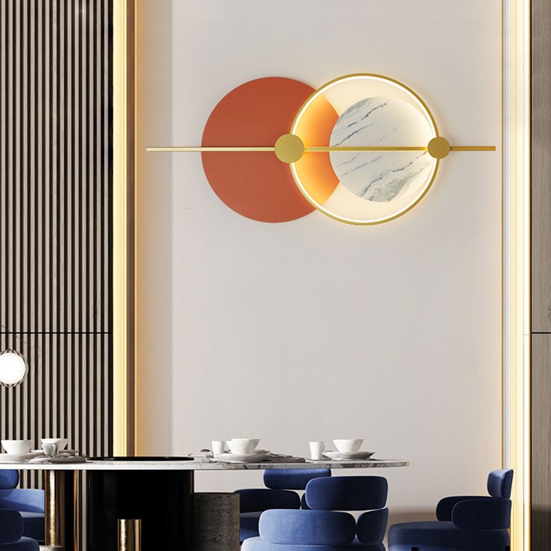 Geometry Shape Metal Wall Light Modern Style Single Light Wall Mount Lighting