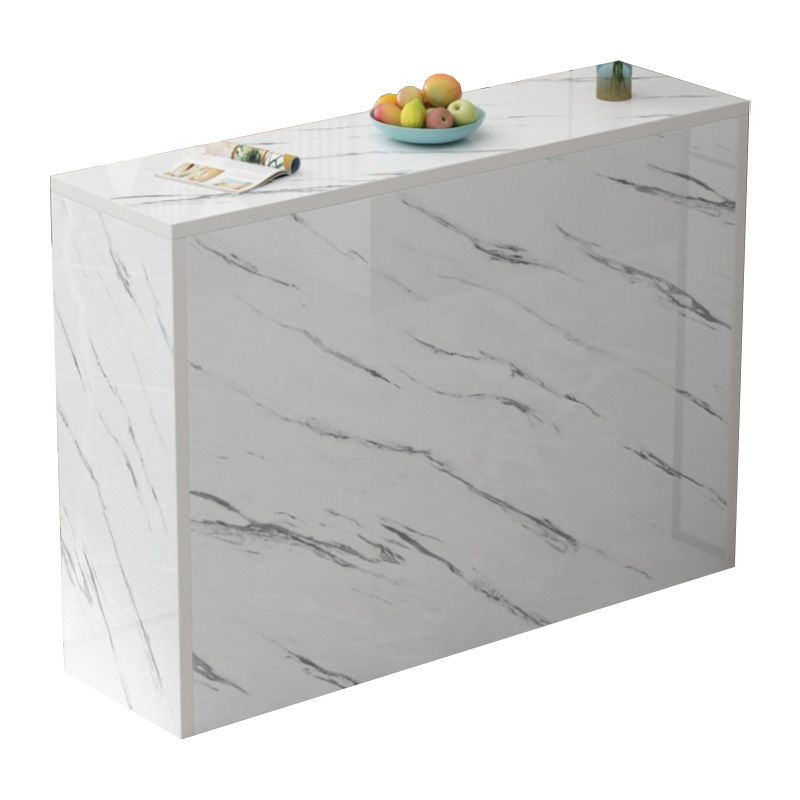 Matte Finish Manufactured Wood Pub Table Rectangle Bistro Table for Living Room