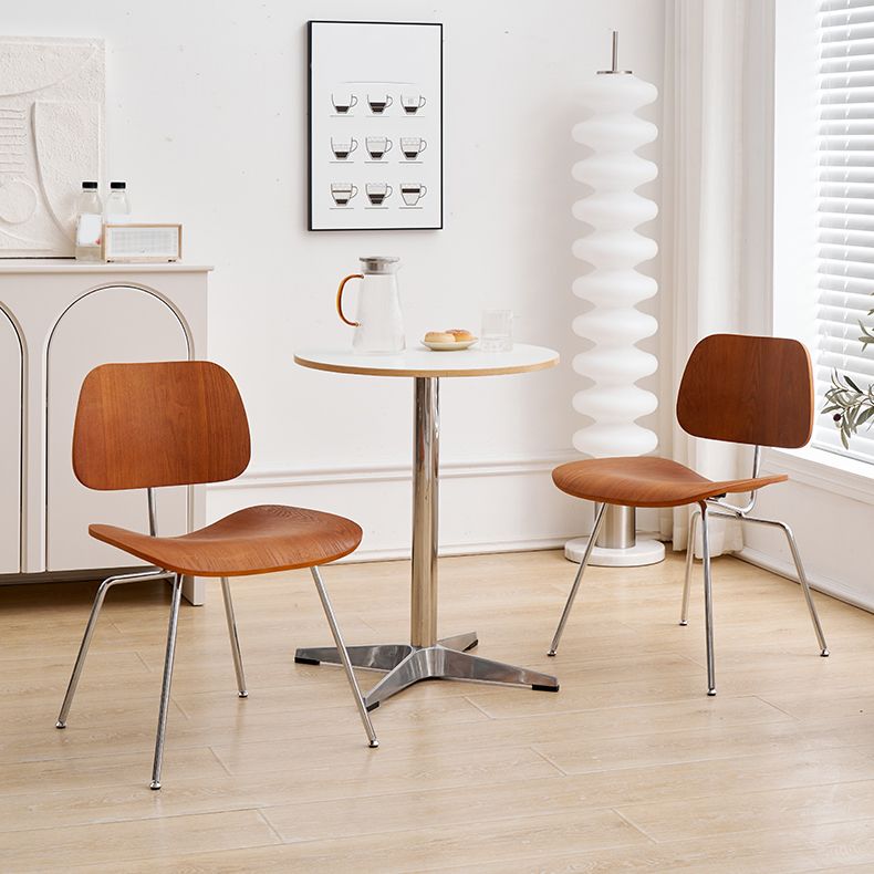 Contemporary Style Wooden Open Back Dining Side Chair for Home