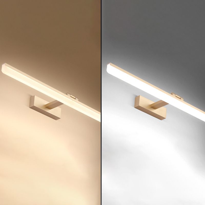 Nordic Simplicity Rectangular Wall Lights Plastic Sconce Light Fixtures for Bathroom