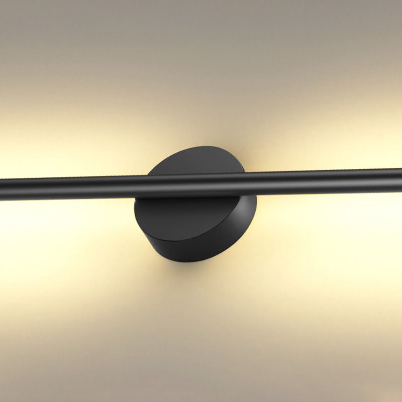 Iluminación de pared lineal negra Acrílico moderno 1 luz de pared de luz luz para el dormitorio