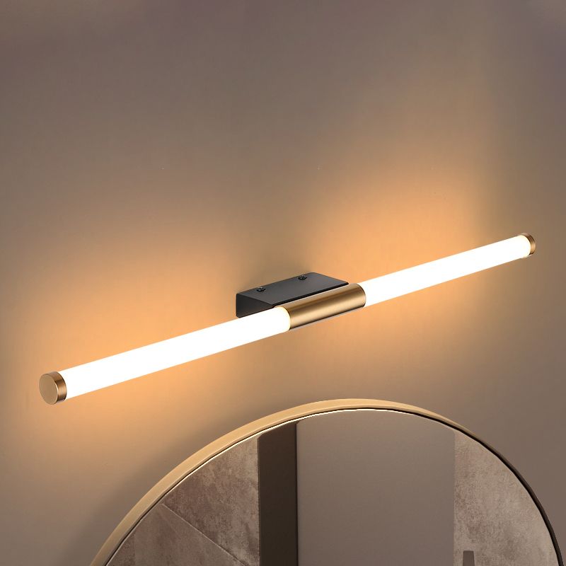 Lampada da parete dritta in metallo MODERNO MODERNO MODIALE LED LED LIGHT PER BAGNI