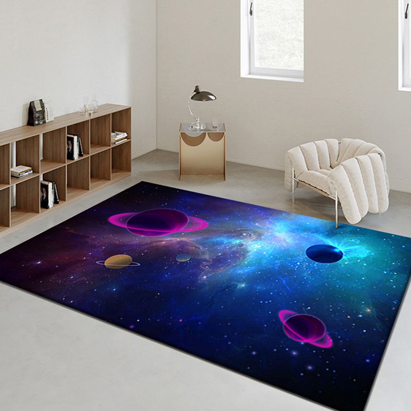 Modern Style Cosmic Pattern Rug Stain Resistant Rug for Home Decor