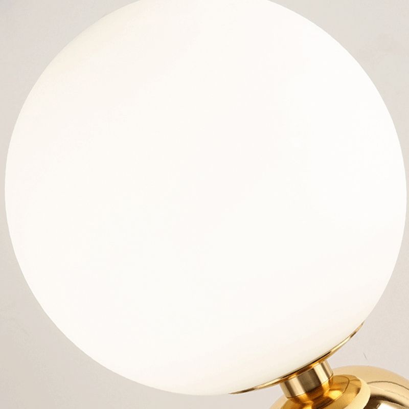 Electroplate Metal Table Lamp in Modern Luxury Style Glass Globe Table Light for Interior Spaces