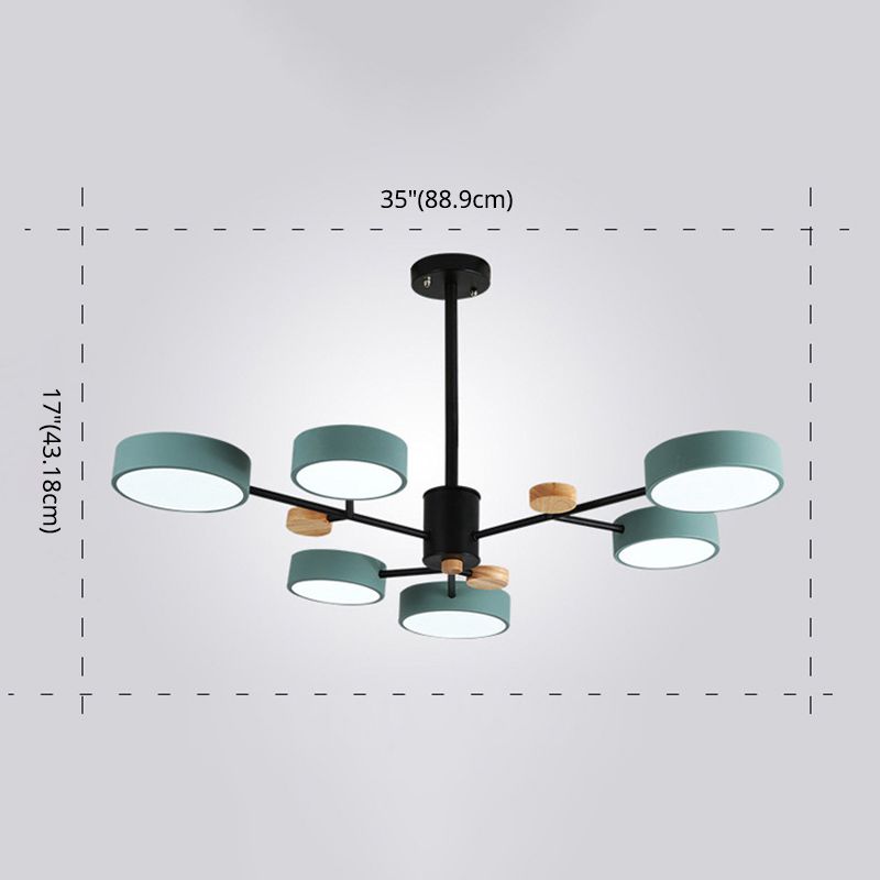3 marcia Dimming legno+lampada lampadina di ferro con tonalità acrilica moderna semplicità LED LED Light per sala da pranzo