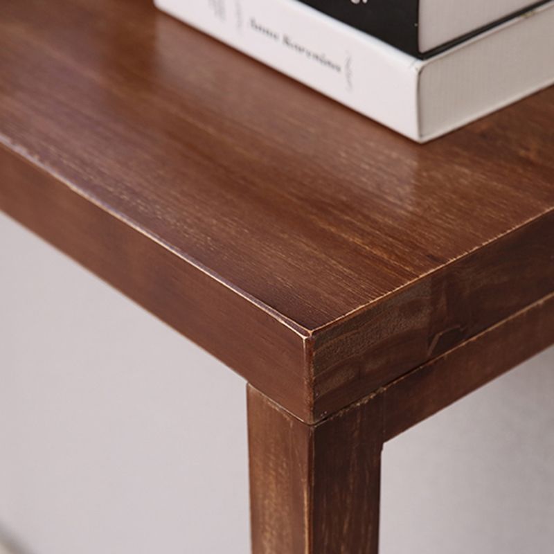 Contemporary Pine Sofa Console Table with Rectangle Shelf for Hall