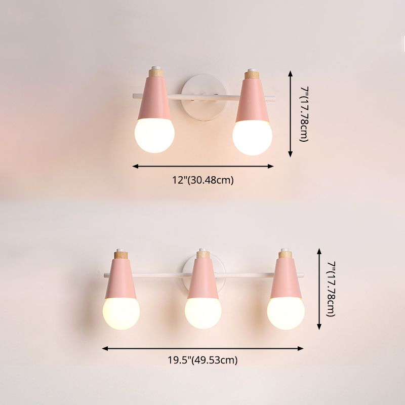 Sala de estar cónica Iluminación de pared de la pared contemporánea de estilo de pared moderno.