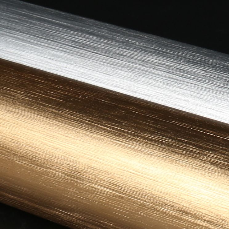 Minimalismo Cilíndrico LED Luz colgante Estilo moderno Alimento de tira larga con pantalla de lámpara de cristal