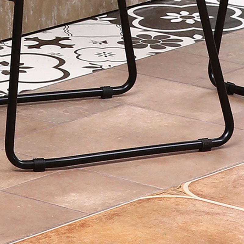 Tabouret de comptoir de dossier sans bras moderne tabouret de bar à thé de lait de fer avec siège en plastique