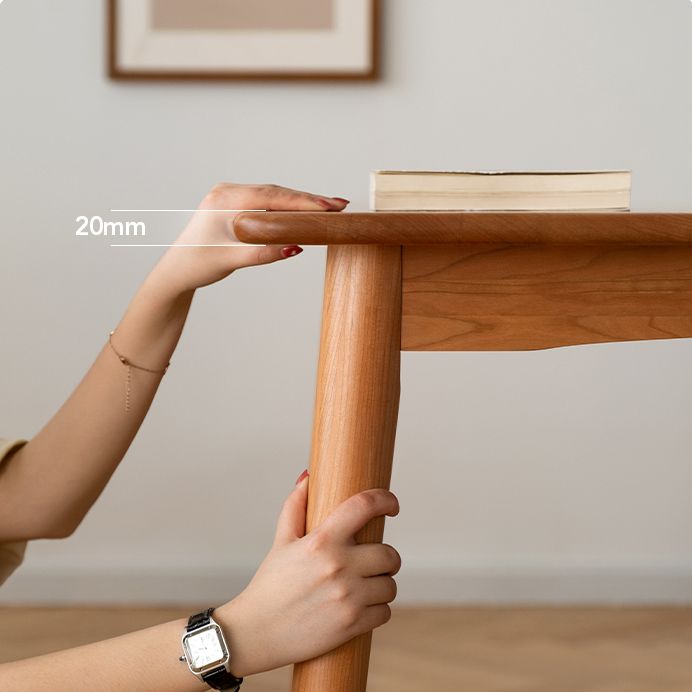 Tavolo di legno di ciliegia rettangolare tavolo in legno contemporaneo con 4 gambe per il ristorante