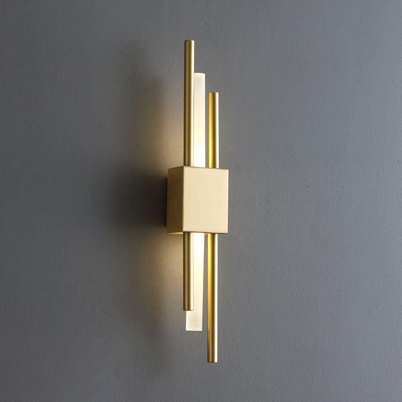 Post-Modern Simple Fashion Style Linear Shade Wall Sconce Metal 1 Light Sconces
