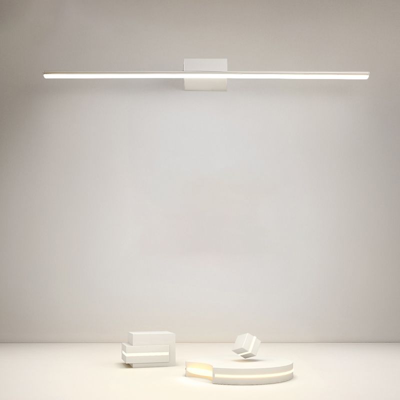 Minità di vanità in metallo lineare Minimalismo Minimalismo a 1 luci a parete per bagno