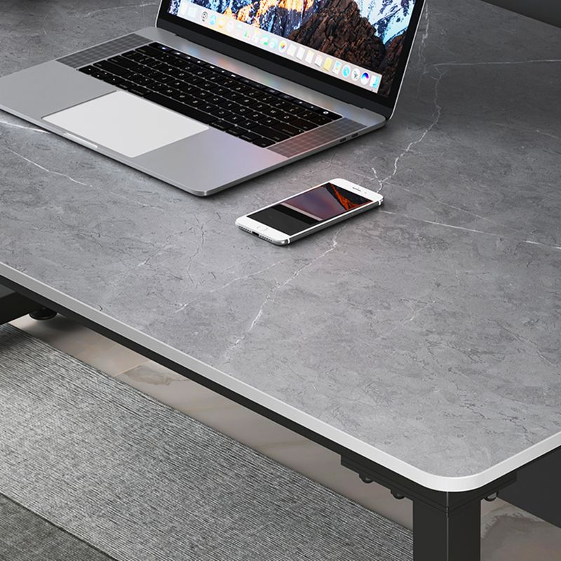 Contemporary Stone Writing Desk Sled Rectangular  Office Desk for Home