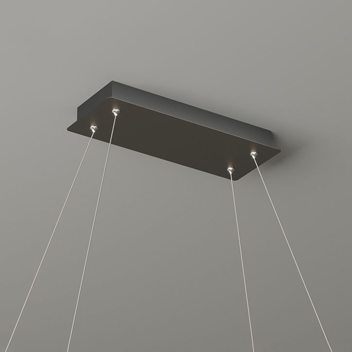 Linear Shape Island Pendant Contemporary Style Metal 1 Light Island Lighting Idea