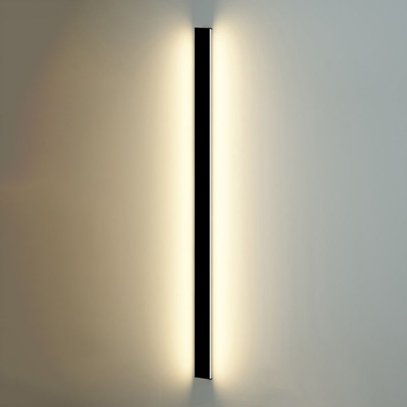 Linear Shape Metal Wall Light Modern Style Single Light Wall Mount Lamp