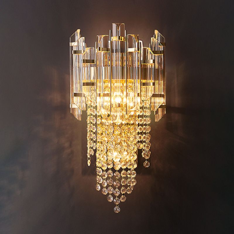 Modern Unique Shade Wall Lighting Crystal Shade Wall Lighting Ideas for Living Room