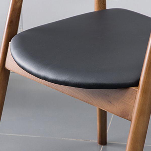 Chaises en bois de frêne de style traditionnel, ensemble de chaises de cuisine et de salle à manger à dossier ouvert