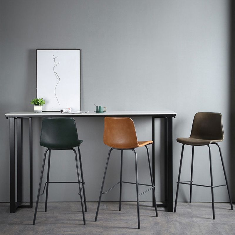 Industrial Bar Height Table Stone Top Bistro Bar Table for Patio Use