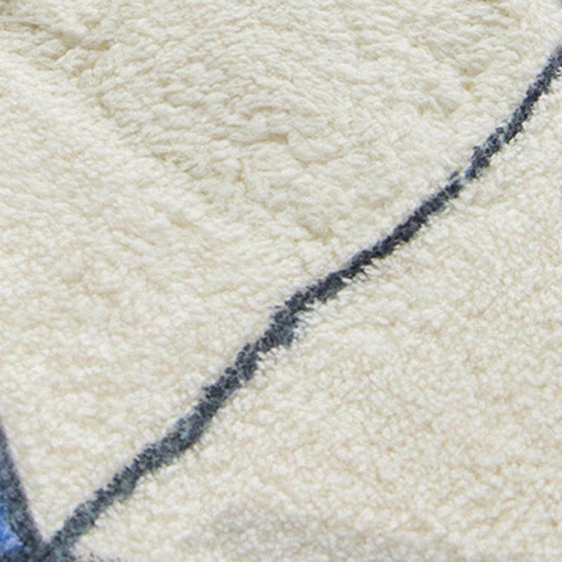 Green Modern Rug Polyester Plant Area Rug Washable Indoor Rug for Home Decoration