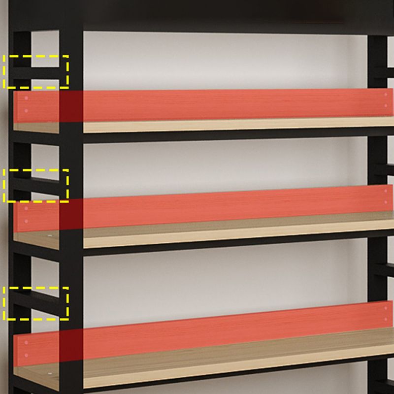 Scandinavian Open Back Shelf Bookcase Shelves Included for Home Office